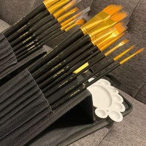 New! 20 piece Professional artist paint brush set!